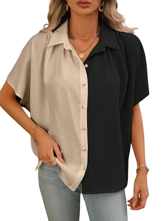 GRECIILOOKS Oversized Shirt for Women – Korean Casual Short Sleeve Loose Fit Top | Plus Size Summer Wear for Girls & Women (Available in Plus Size and Combo Pack of 2)